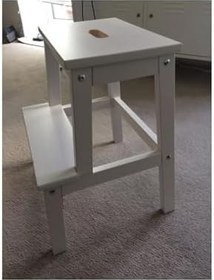 Resim Ikea Beyaz Bekvam Basamaklı Mutfak Tabure Merdiven 