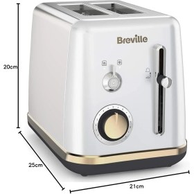Resim 2 Dilimli Ekmek Kızartma Makinesi, Gümüş, Altın Vurgulu 