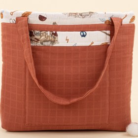 Resim Bebek Bakım Çantası - Koyu Kiremit Muslin - Harry 