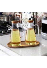 Resim Borosilikat Cam Yağlık Standlı Set 2'Li 900 ML 