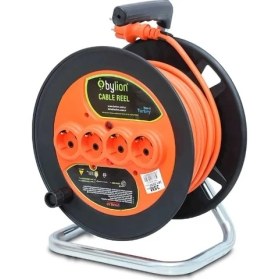 Resim Bylion 3x2,5 Ttr 50 Metre Kablolu Plastik Kablo Makarası 