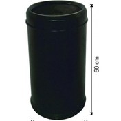 Resim Ofis Çöp Kovası Siyah Metal Çemberli 18 litre Siyah 