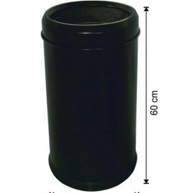 Resim Ofis Çöp Kovası Siyah Metal Çemberli 18 litre Siyah 