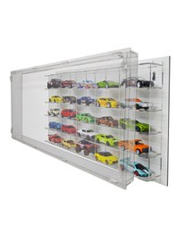 Resim Şeffaf Raflı Şeffaf Kapaklı Hobi Araba Rafı 25'li Şeffaf 