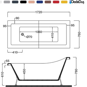 Resim Aslan Ayaklı Küvet | Kınık | Sanacryl - 76x172 / Beyaz / 1 Kişilik 