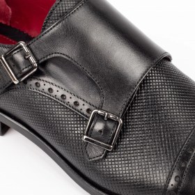 Resim Zerbay Granite Microlight Taban Çift Tokalı Hakiki Deri Erkek Klasik Ayakkabı, Monkstrap, Loafer 