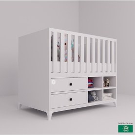 Resim Beşik Çekmeceli Ve Raflı Geniş Depolama Alanlı Beyaz 