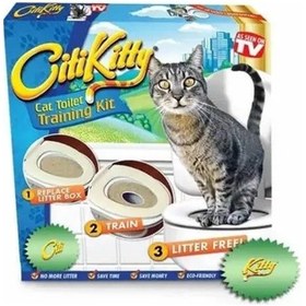 Resim Citikitty Klozet Kedi Tuvaleti Eğitim Seti 