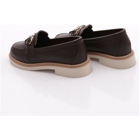 Resim Dgn 1556 Kadin Loafer Ayakkabi Kahve 