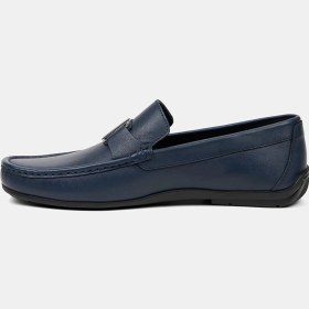 Resim Desa Erkek Lacivert Metal Detaylı Deri Loafer 