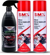 Resim SMX Susuz Motor Temizleme Spreyi 2 Adet Seramik Katkılı Hızlı Ve Pratik Cila 