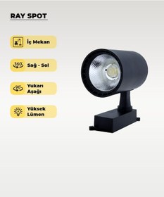 Resim 30w Siyah Ray Spot 4000k Gün Işığı Siyah 