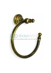 Resim Yuvarlak Havluluk Antik Bronz 