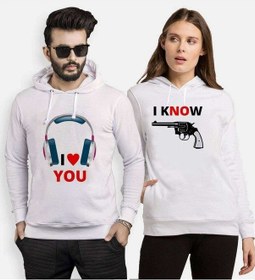 Resim Tshirthane I Love You I Know Sevgili Kombinleri Kapüşonlu Kombin 