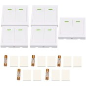 Resim Flybuy 5'li Set 433mhz Kablosuz Rf Uzaktan Kumandalı Akıllı Duvar Anahtarı - Ewelink Uyumlu, Kullanışlı Ve Kolay Kurulum 