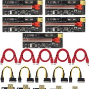 Resim Takım Pcıe Yükseltici Kart VER009C Plus Pcı-E Yükseltici 1x Ila 16X Pcı Express Adaptör Kartı Usb3.0 Sata 15PIN Güç Kablosu (Yurt Dışından) 