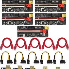 Resim Takım Pcıe Yükseltici Kart VER009C Plus Pcı-E Yükseltici 1x Ila 16X Pcı Express Adaptör Kartı Usb3.0 Sata 15PIN Güç Kablosu (Yurt Dışından) 