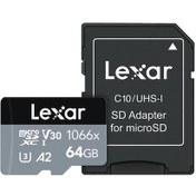 Resim Lexar 64Gb Microsdxc Uhs-I U3 C10 V30 A2 4K Uhd 1066X 160Mb/S 