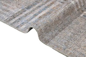 Resim Katwijk Gri Geometrik Modern Geometrik Etnik Desenli Boho Makinada Yıkanabilir Hafif Hav Toz Vermez Leke Tutmaz Kaymaz Taban Dijital Makine Baskı Halı Oturma Odası Salon Yolluk Koridor Mutfak Halısı 
