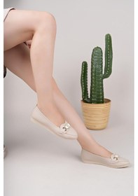 Resim Nesilshoes Nesil Shoes Mhd 64 Ten Taşlı Günlük Kadın Babet 