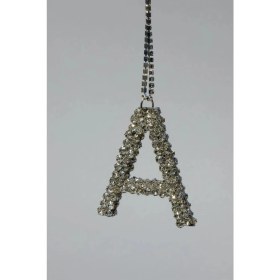 Resim Gümüş Taşlı Dikiz Süsü Harfli 7 cm 
