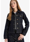 Resim Defacto Düğmeli Cep Detaylı Denim Ceket F6181ax25wnnm82 Mavi 