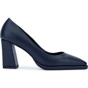 Resim Tamer Tanca Kadın Vegan Lacivert Topuklu Ayakkabı 932 1180 Bn Ayk Sk23/24 Lacı Cılt Lacivert 