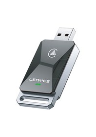 Resim Lenyes Lcp02 Usb Bluetooth 5.0 Wireless Transmitter Adaptör Siyah 