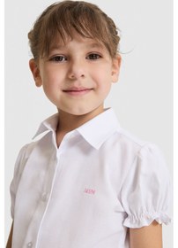 Resim U.s. Polo Assn. Kız Çocuk Beyaz Gömlek Kısa Kollu 50324744-vr013 