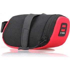 Resim Bisiklet Sele Çantası - Geniş Depolama, Anahtarlık Ve Arka Lamba İçin Pratik Bisiklet Aksesuarı Kırmızı Kırmızı 