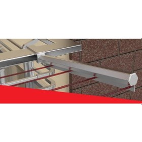 Resim Mey İthalat Koral Profil Alüminyum Balkon Çamaşır Kurutmalığı 60x25 Gri 