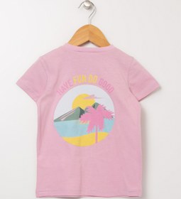 Resim Mammaramma 22sg-57 Bisiklet Yaka Baskılı Lila Bebek T-shirt 