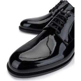 Resim Mario Valentino Erkek Hakiki Deri Siyah Rugan Klasik Ayakkabı 1040 92V41407 Erk Ayk Y25 Black Pelle 