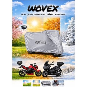 Resim Vespa Primavera 125 S Arka Çanta Uyumlu Motosiklet Brandası Su Geçirmez Branda,örtü,gri 
