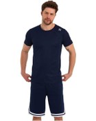 Resim Adams Erkek Polyester Beyaz Şeritli Basketbol Şort 