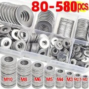 Resim 80-580 adet Paslanmaz Çelik Düz Yıkama Kiti (M2 M2.5 M3 M4 M5 M6 M8 M10) - Dayanıklı, Koroziyona Dayanıklı, Vidalar, Cıvatalar ve Fender Yıkama Kiti için İdeal - Ev Dekorasyonu ve Fabrika Onarımı için Mükemmel, Fender Yıkama Kiti | Paslanmaz Çelik Yıkama Kiti | Koroziyona Dayanıklı Yıkama Kiti 