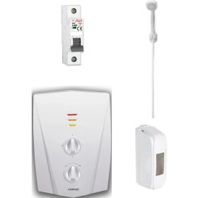 Resim Feyza Design C3300 8000W Banyo Şofbeni Seti, Sigorta ve Kutusu Ile, Montaj Dahil 
