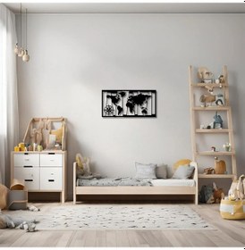 Resim Şık Metal Tablo Dünya Haritası 2 Metal Duvar Tablosu Harita 