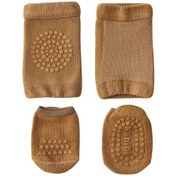 Resim Sones Yaz Çocuk Dizlik Bebek Zemin Çorapları Bebek Kaymaz Emekleme Spor Koruma Takımı S 0-1 Yaş Kahverengi 