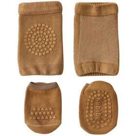 Resim Sones Yaz Çocuk Dizlik Bebek Zemin Çorapları Bebek Kaymaz Emekleme Spor Koruma Takımı S 0-1 Yaş Kahverengi 