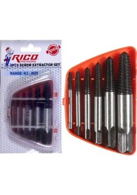 Resim RİCO Ters Kılavuz Seti 6 Parça Hasarlı Kırılmış Civata Sökcü 