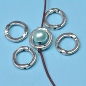 Resim 20 adet Antik Gümüş Alaşım Yuvarlak Çerçeve Oval Aralık Boncuk Takı Yapımı Diy Bileklik Kolye El Yapımı El Sanatları Malzemeleri, 12.5mm Delik 8mm Boncuk Uygun 
