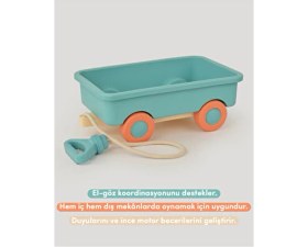 Resim Let's Be Child Turkuaz İlk Vagonum Kumandasız Oyuncak Araba 38,5x11,5x32,5 cm Eğlenceli ve Güvenli Oyun 