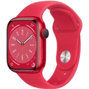 Resim Apple Watch Series 8 Gps 41MM (Product)Red Aluminium Case With (Product)Red Sport Band - Regular MNP73TU/A 