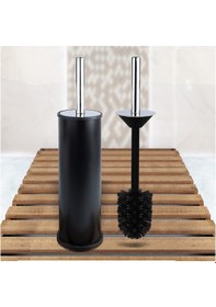 Resim Sas Tuvalet Wc Fırçası Klozet Fırçası Paslanmaz Siyah 