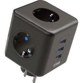 Resim Skygo Winnboss Akım Korumalı Isıya Dayanıklı 3 lü Duvar Tipi Priz 3 Adet USB 3440 