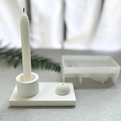 Resim 2'si 1 Arada Mum Tutucu & Tütsü Yakıcı Kalıp - DIY El İşleri için Çift Kullanımlı Silikon Kalıplar, Modern Minimalist Tasarım Dairesel & Oval Boşluklarla, Ev Dekoru için Yeniden Kullanılabilir Esnek Kalıp, Vaks, Reçine Yapımı, Sabun Yapımı, Silikon Mum Kalıpları, Reçine Döküm, Temiz Hatlar, Hassas Boşluklar, El Yapımı Yaratıcılar 