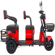 Resim Mondial E-Moon Mona Elektrikli Motosiklet Kırmızı (3 tekerlekli 3 kişilik) 