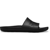 Resim Crocs Unisex Marka Logolu Şık Görünüşlü Tek Bantlı Kalın Tabanlı Kaymaz Rahat Dayanıklı Terlik Black Terli 