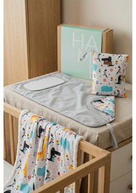 Resim Yenidoğan 3 Prç Anne Bebek Hediyesi Hastane Çıkışı Battaniye Alt Açma Çantası Organizer Set Animal 